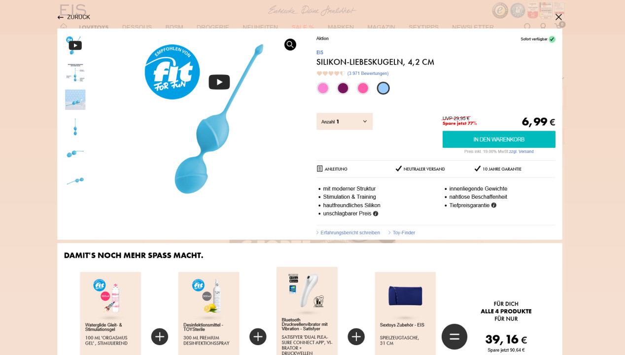 Silikon-Liebeskugeln 4,2 cm Durchmesser: Majos Test & Review, Artikelbild
