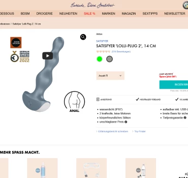 Satisfyer 'Lolli-Plug 2', 14 cm, Artikelbild