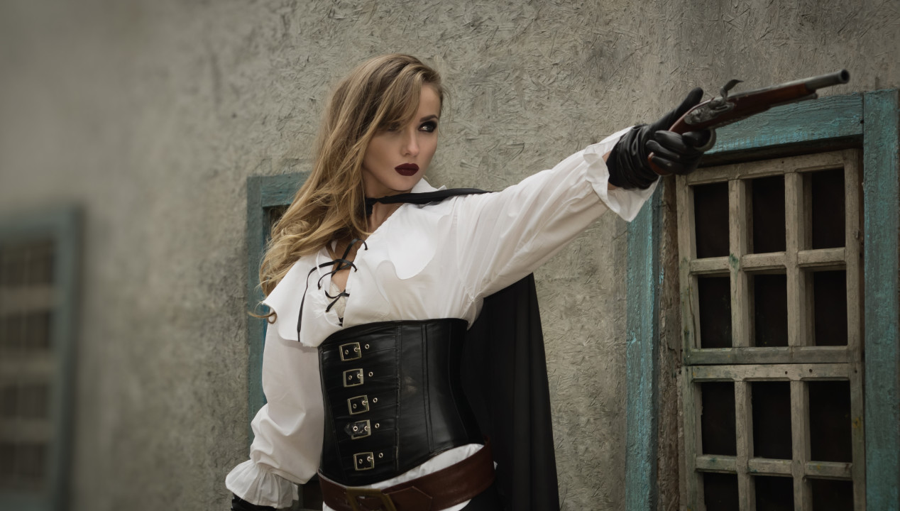 sexy Kostüme Karneval Rollenspiel Frau im Piratendress