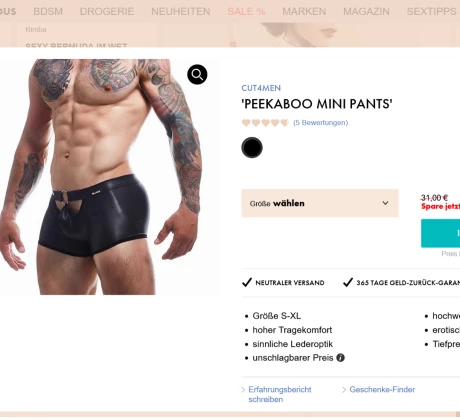 CUT4MEN: Peekaboo Mini Pants, Artikelbild