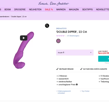 Der „Double Dipper“ 22 cm im Test – Pegging per Paarvibrator?, Artikelbild