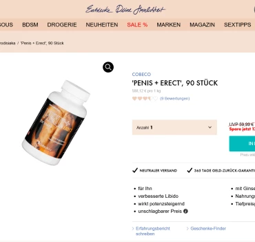 Penis + Erect, 90 Stück, Artikelbild