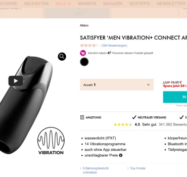 Satisfyer 'Men Vibration+' Vibrator Review, Artikelbild