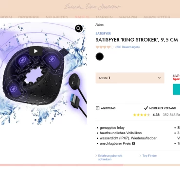 Intensive Handjob-Lust: der Satisfyer ‚Ring Stroker‘, 9,5 cm Test, Artikelbild